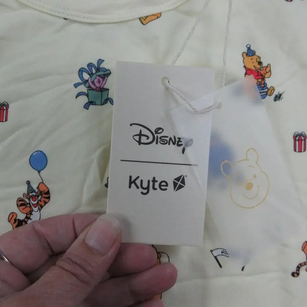 Kyte Shirt Unisex Kids 7 Yellow Short Sleeve Rayon Spandex Winnie The Pooh NWT